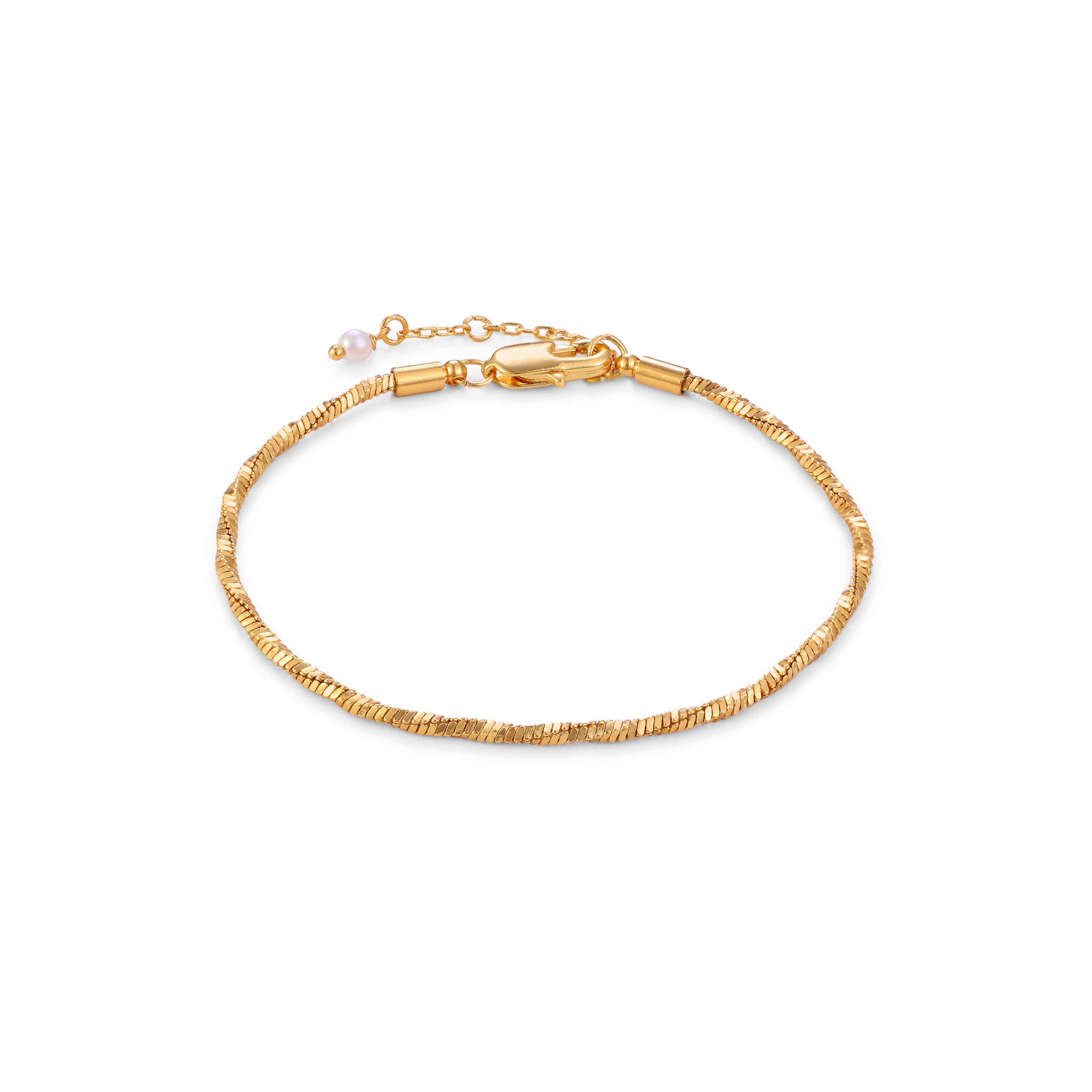 Twist Snake Bracelet — 14K gold-plated recycled brass bracelet by Sucra