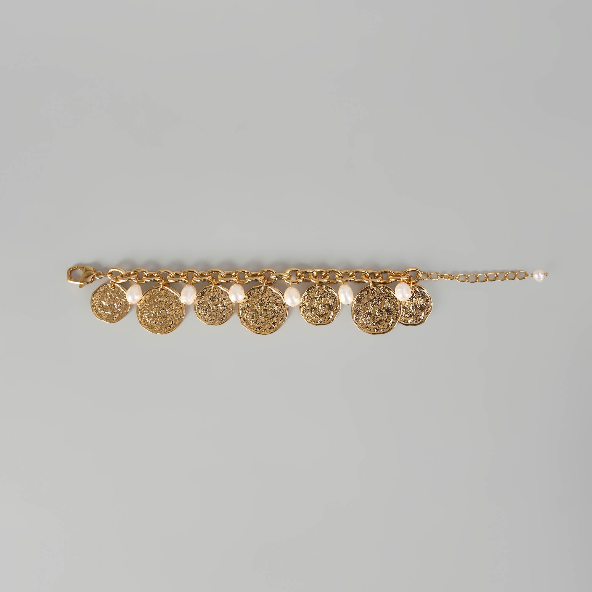 Aurelia Coin & Pearl Charm Bracelet