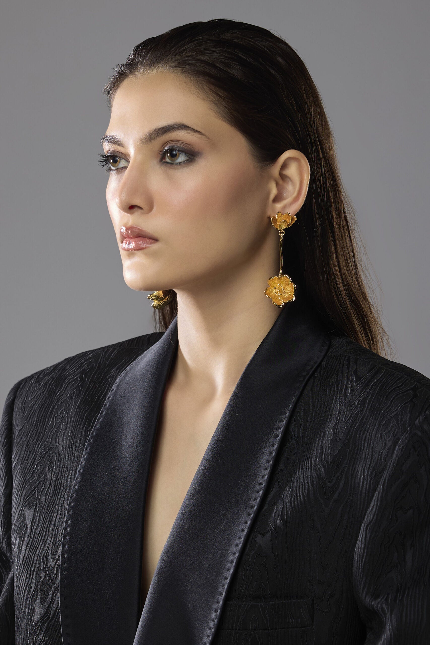 Golden Bloom Drop Earrings
