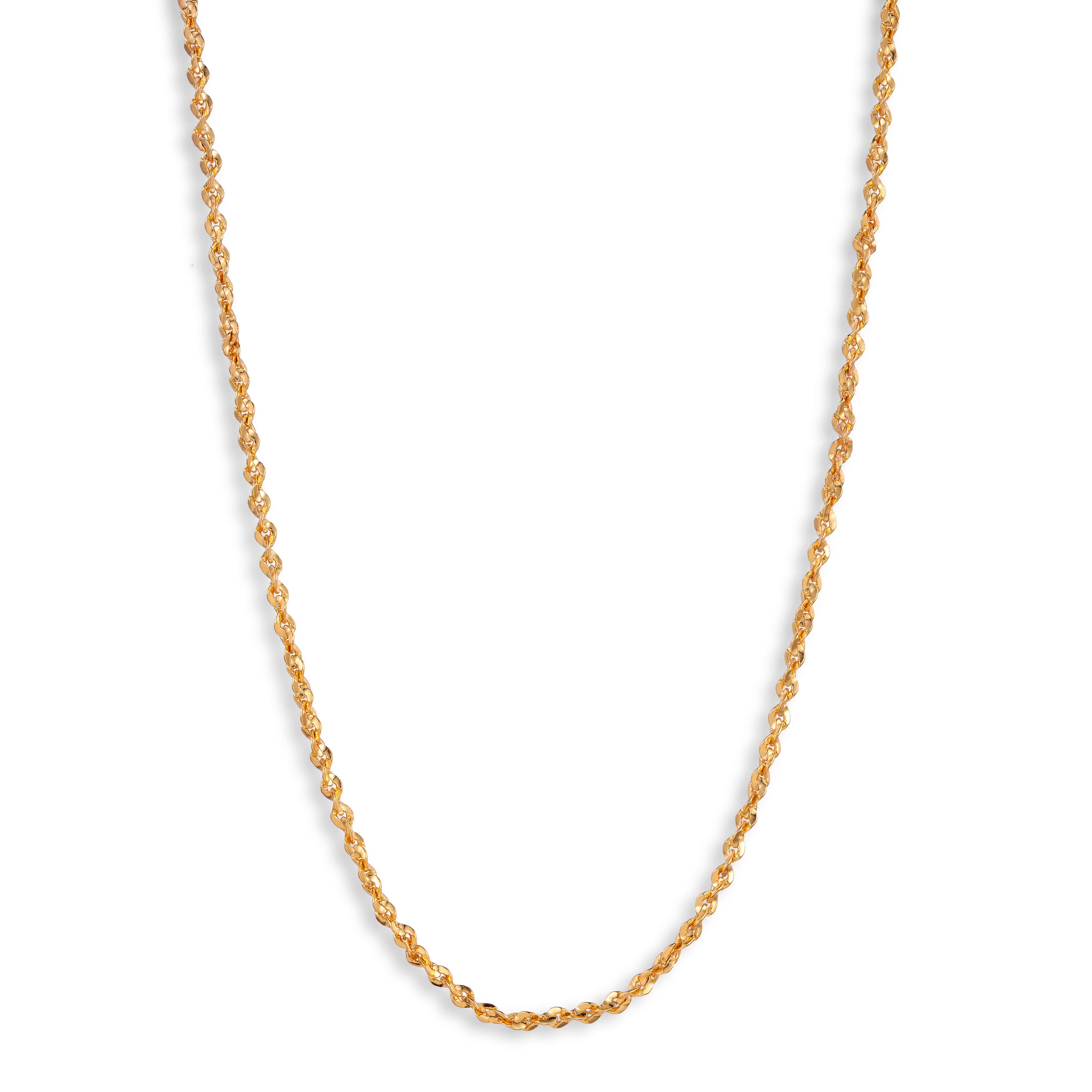 Shimmer Link Necklace — 14K gold-plated recycled brass necklace by Sucra