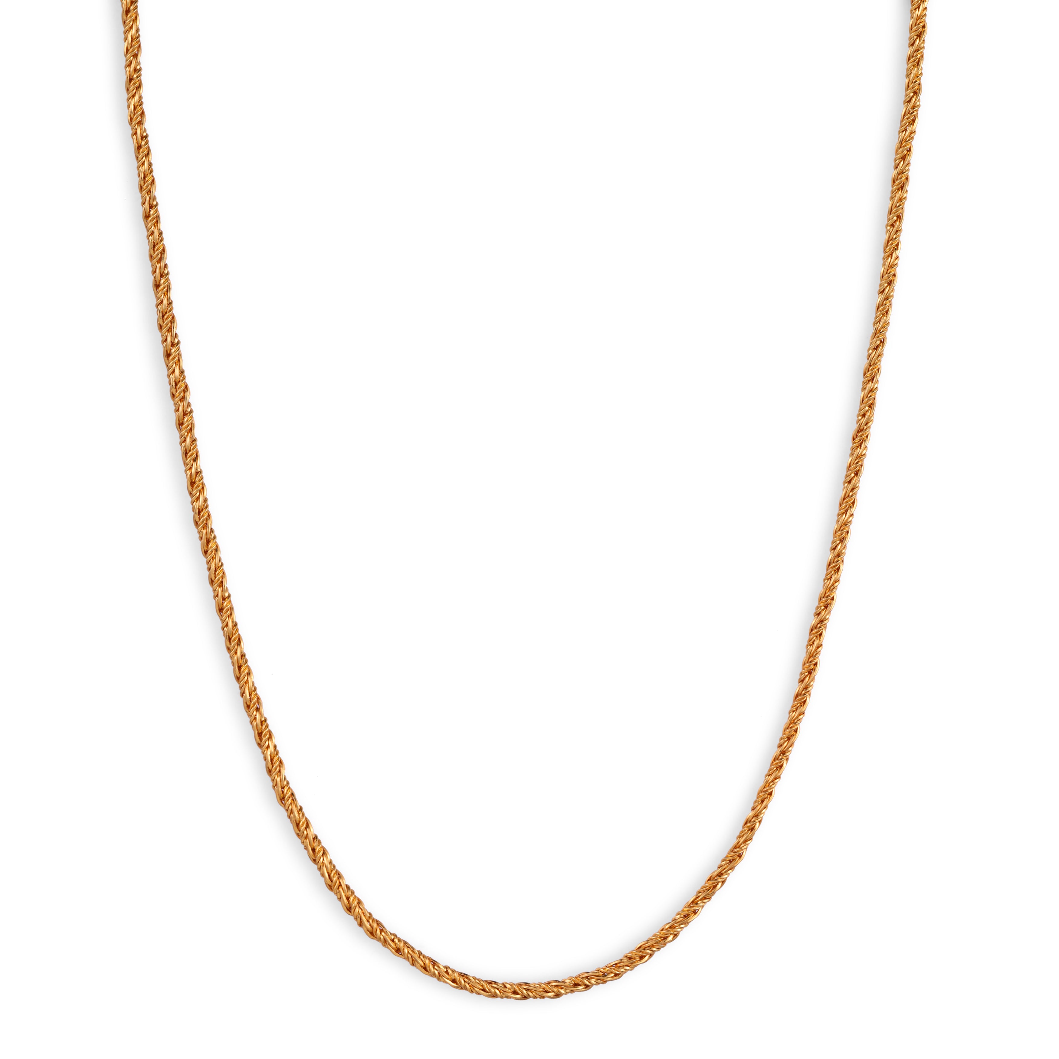 Woven Chain Necklace — 14K gold-plated recycled brass necklace by Sucra
