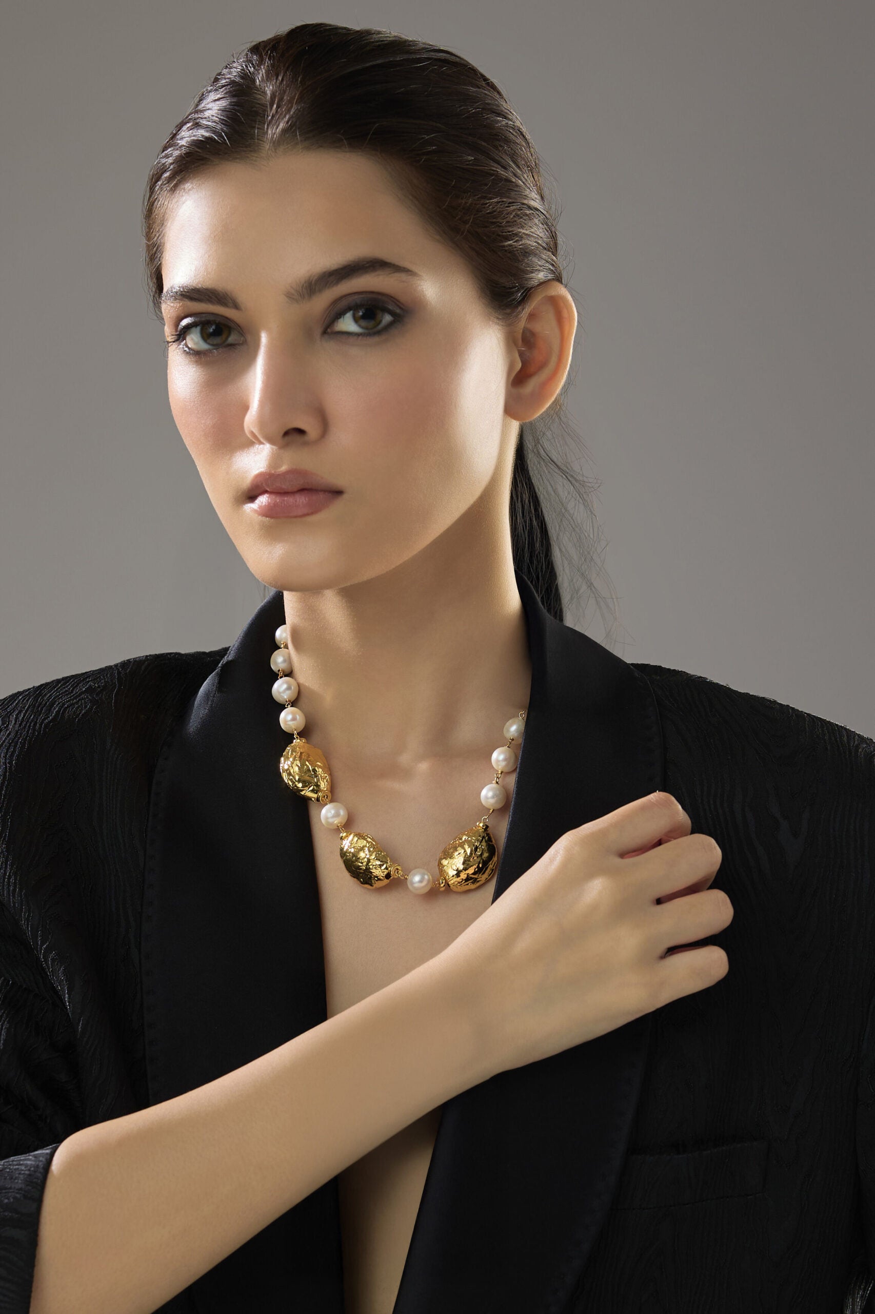 Aurora Nugget Pearl Necklace