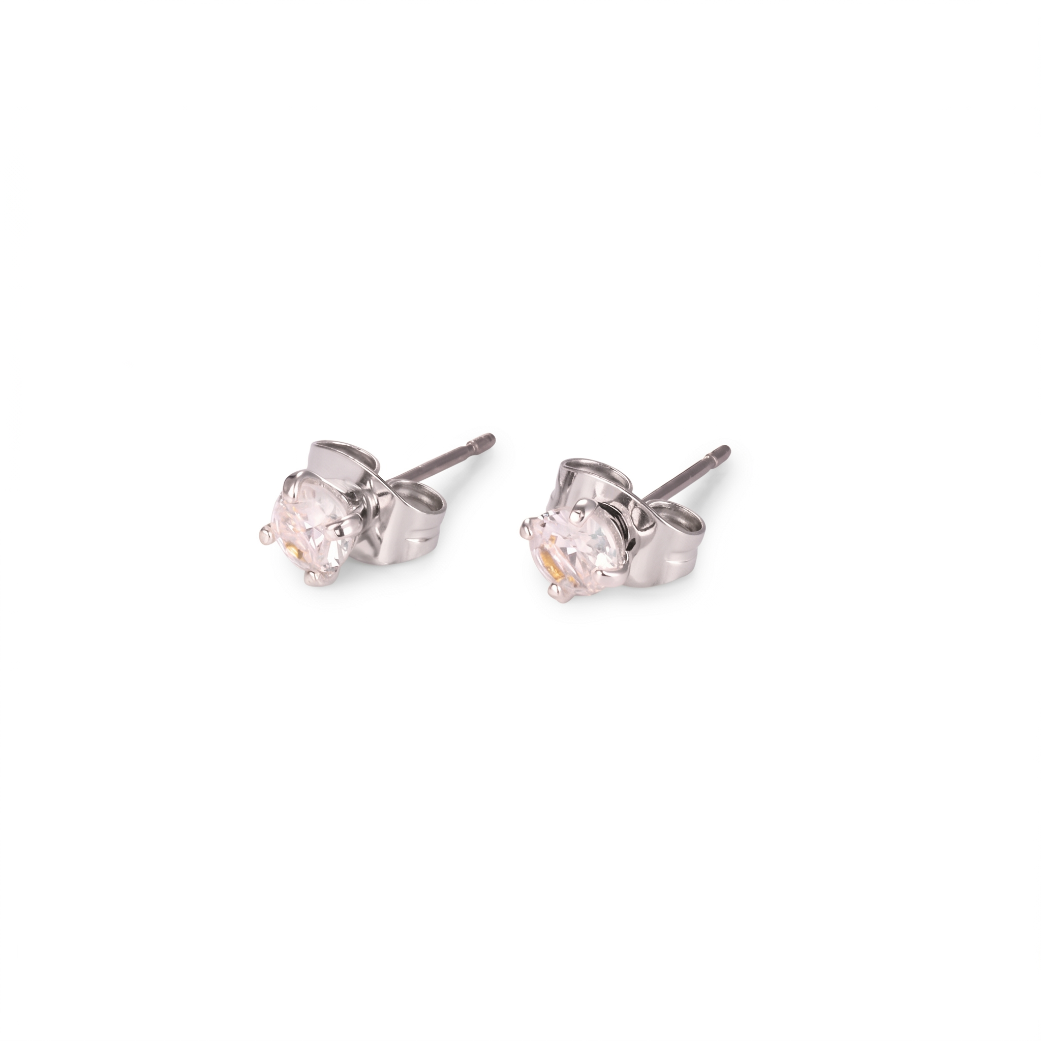 Facet Duo Studs - gold CZ stud earrings by Sucra