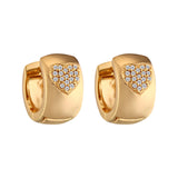 Petite Hearts Huggie Earrings - gold cubic zirconia heart huggie earrings by Sucra