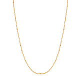 Gleam Sphere Chain Necklace - gold beaded sphere chain necklace by Sucra