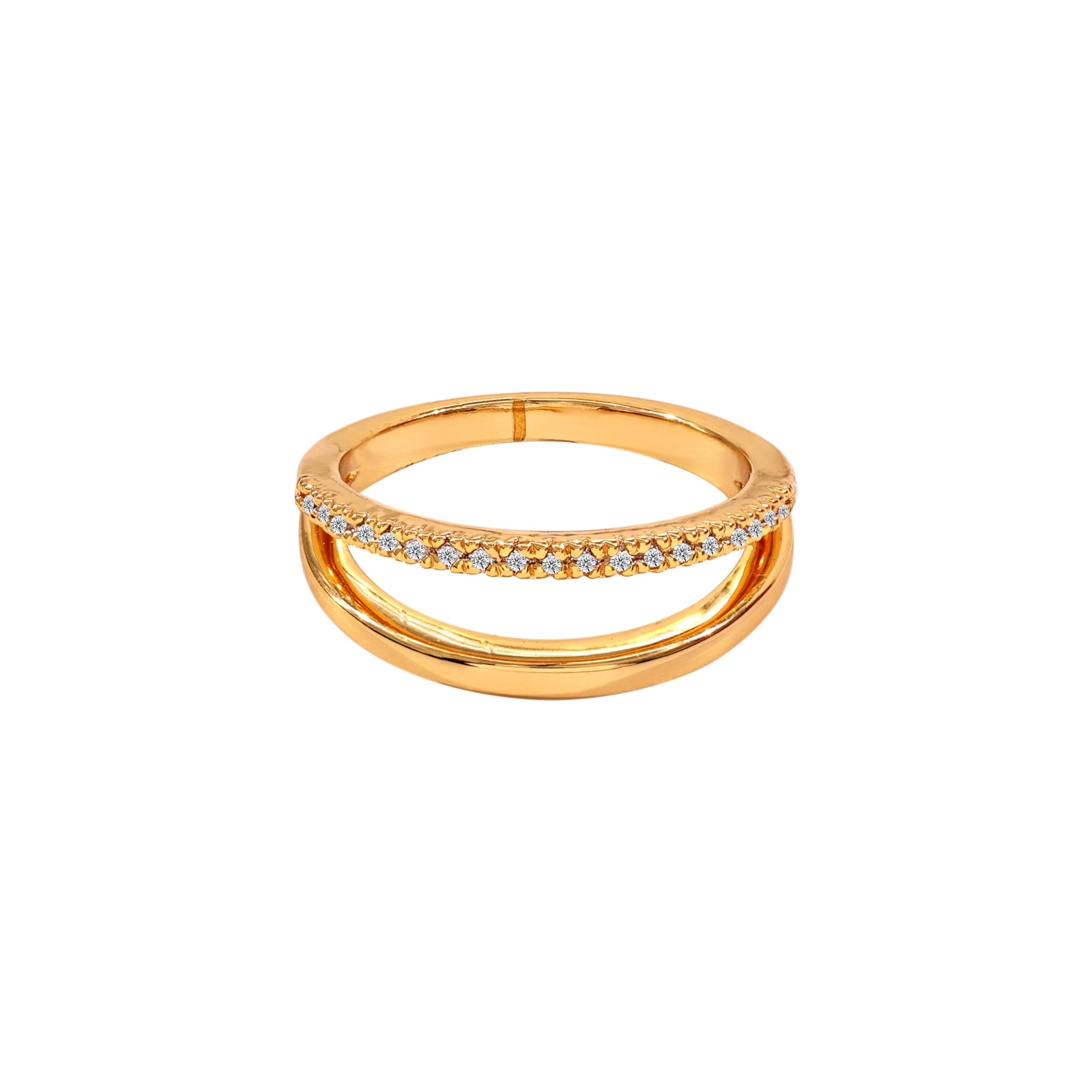 Dainty Crystal Embrace Ring