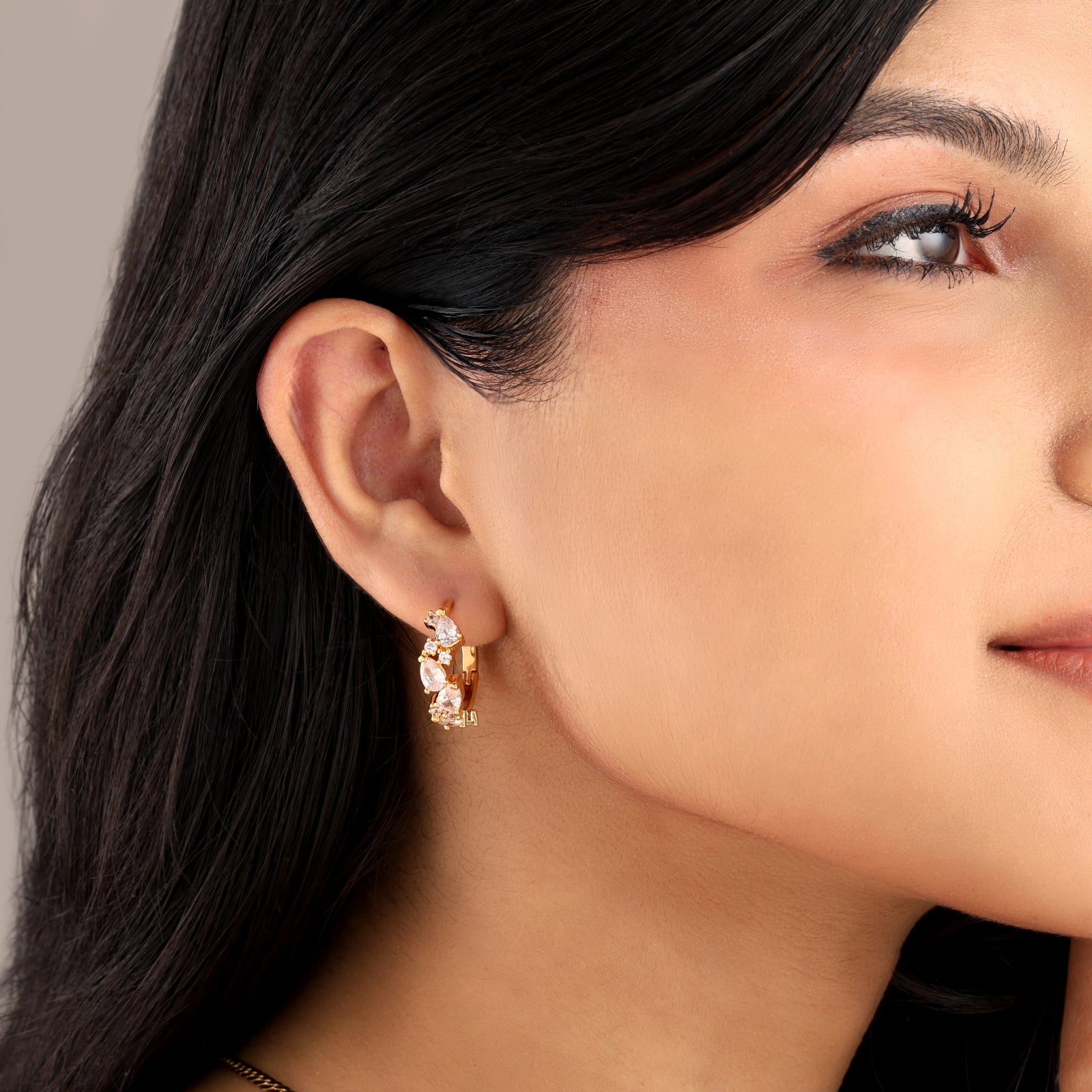 Crystal Cascade Huggie