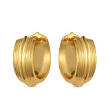 Stellar Snap Huggie Earrings - gold ridged huggie hoop earrings by Sucra