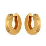 Arc of Light Huggies - gold thick rounded huggie hoops by Sucra