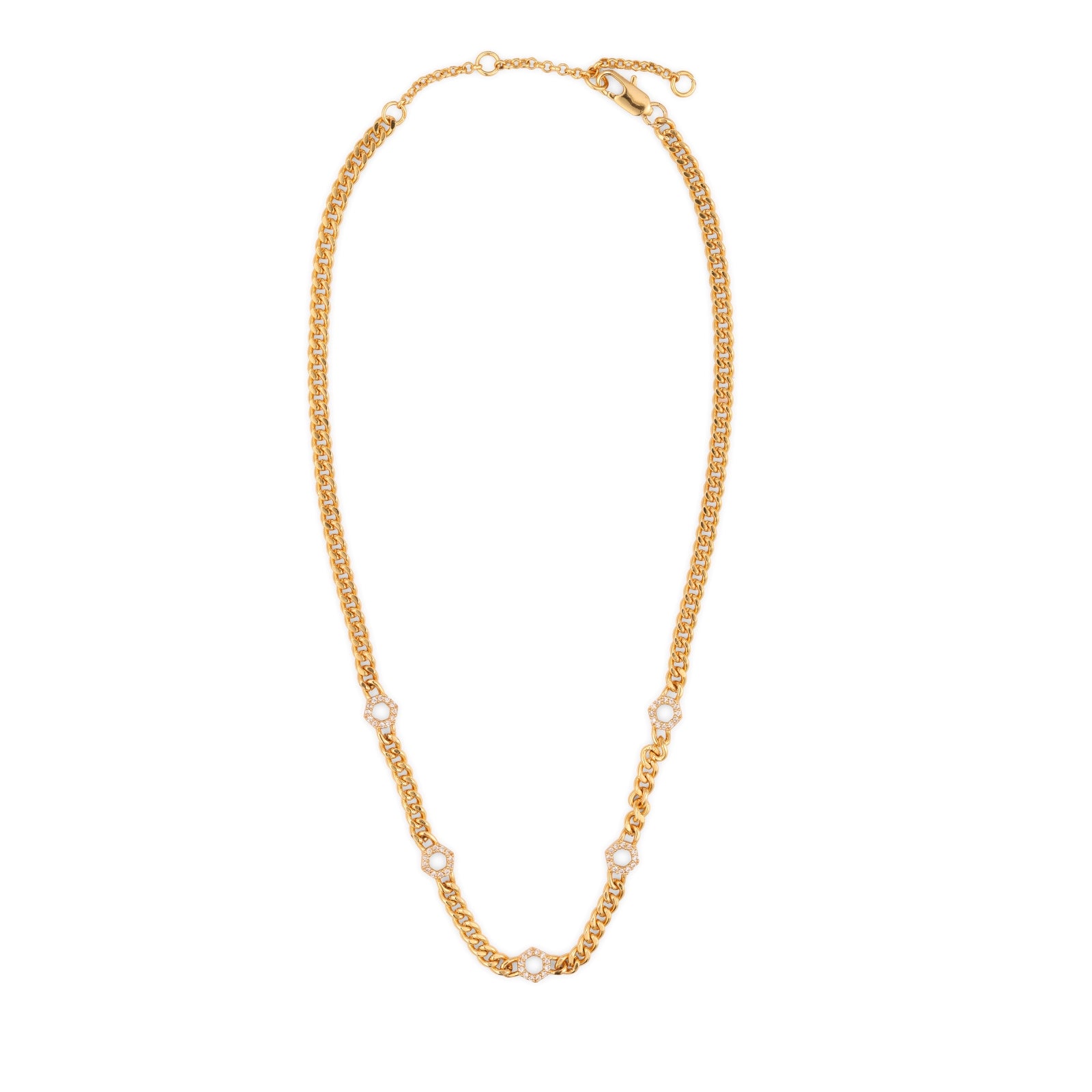 Hexagonal Linked Necklace