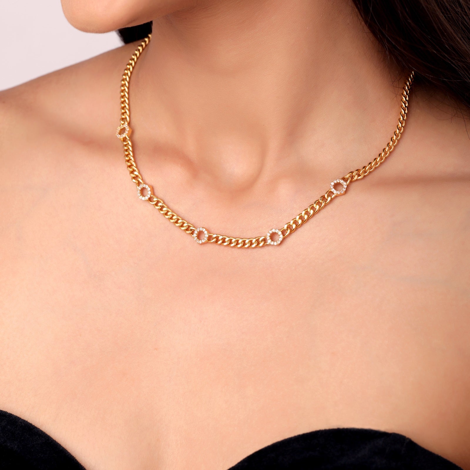 Hexagonal Linked Necklace