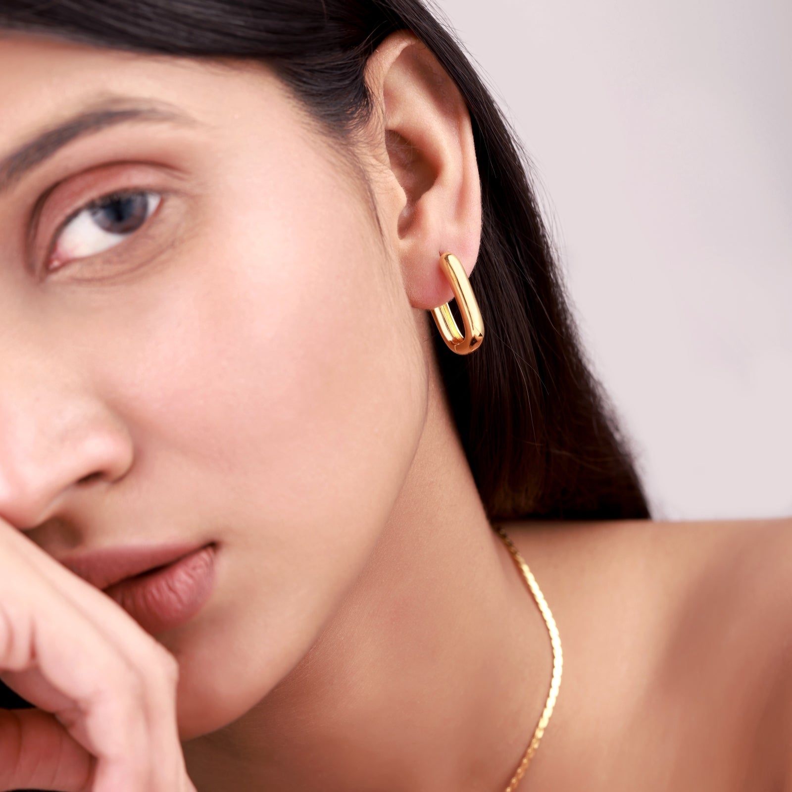 Sleek Rectangular Hoop