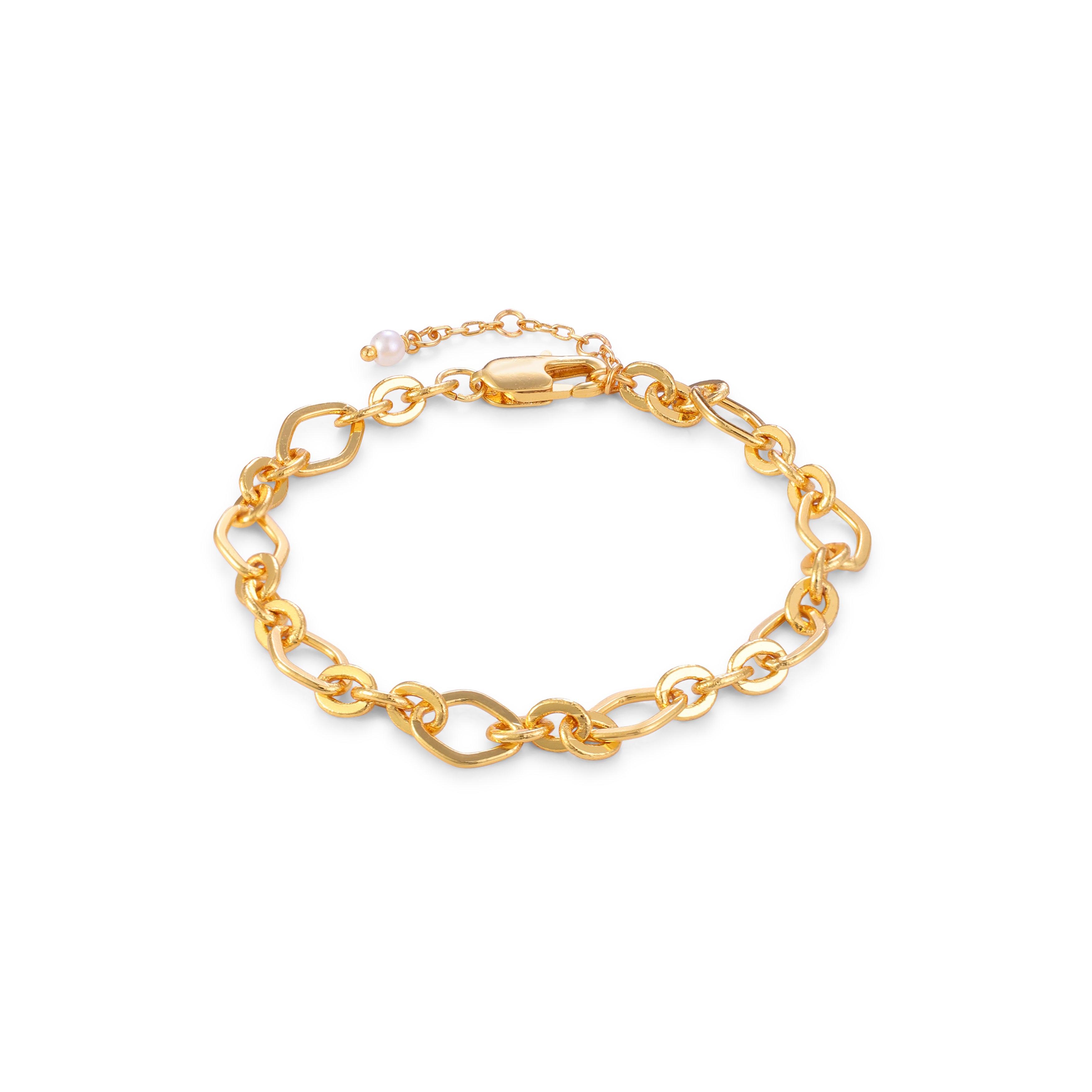 Bold Oval Link Bracelet — 14K gold-plated recycled brass bracelet by Sucra