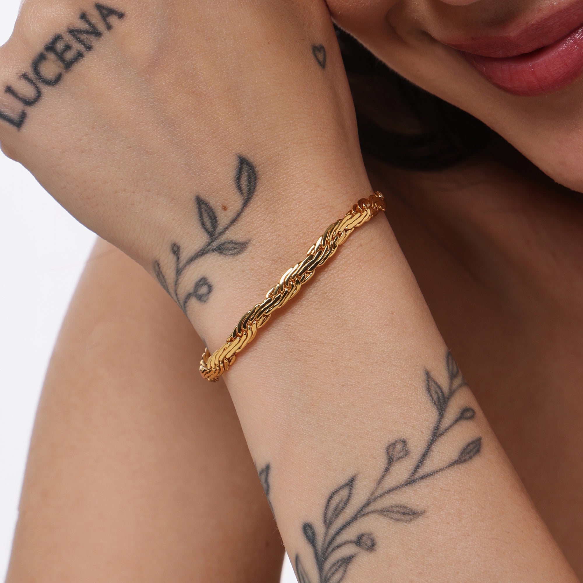 Rope Twist Bracelet — 14K gold-plated recycled brass bracelet by Sucra