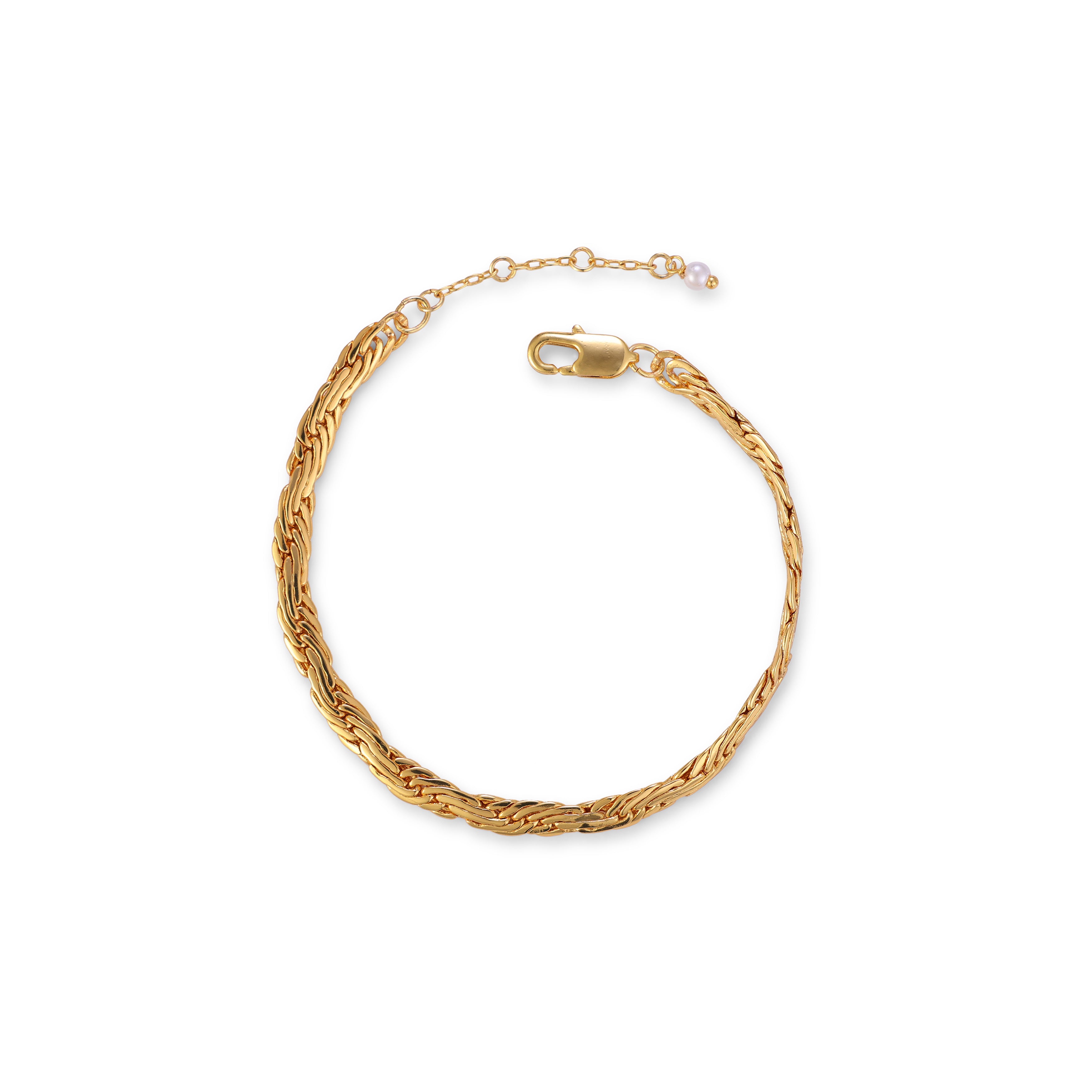 Rope Twist Bracelet — 14K gold-plated recycled brass bracelet by Sucra