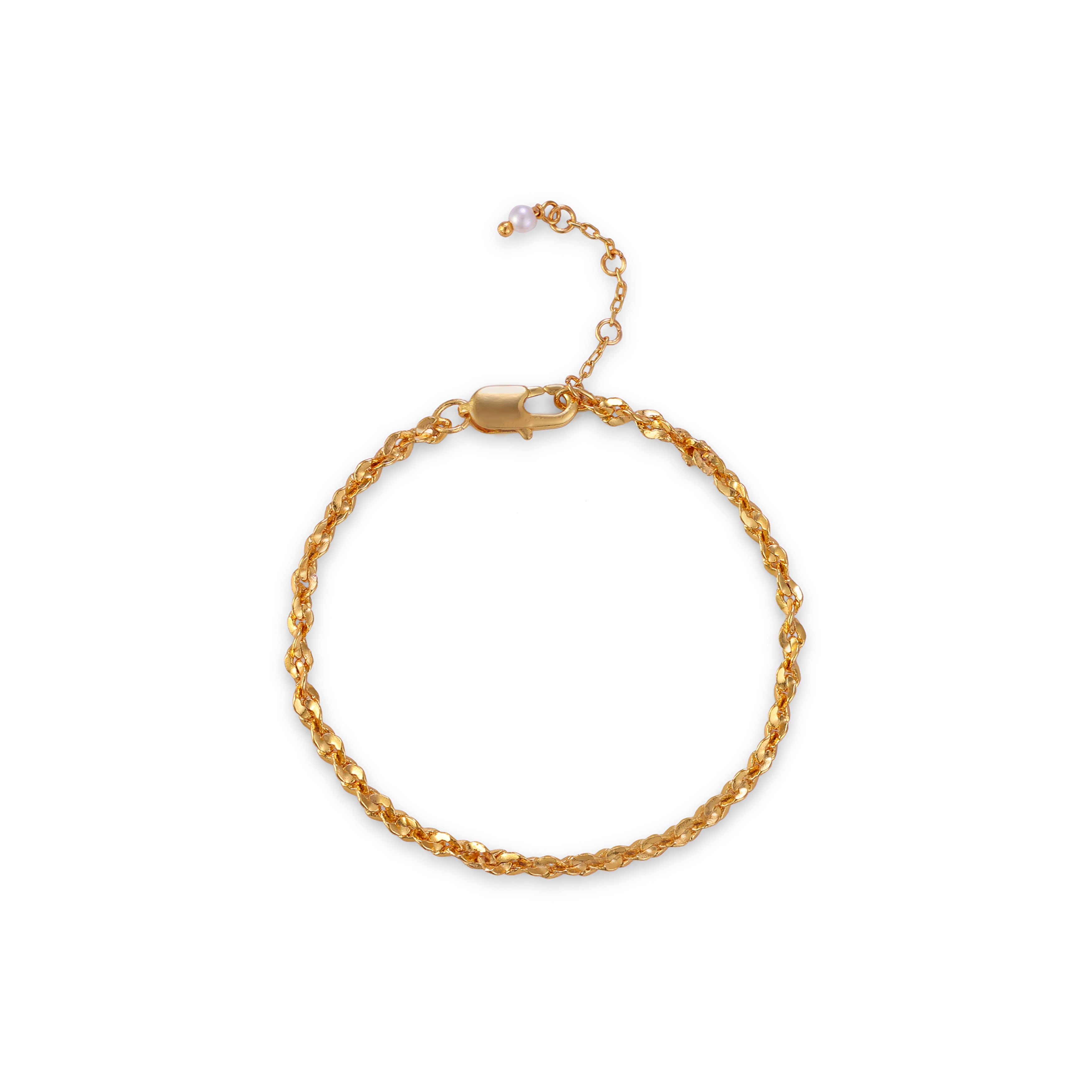Shimmer Link Bracelet — 14K gold-plated recycled brass bracelet by Sucra