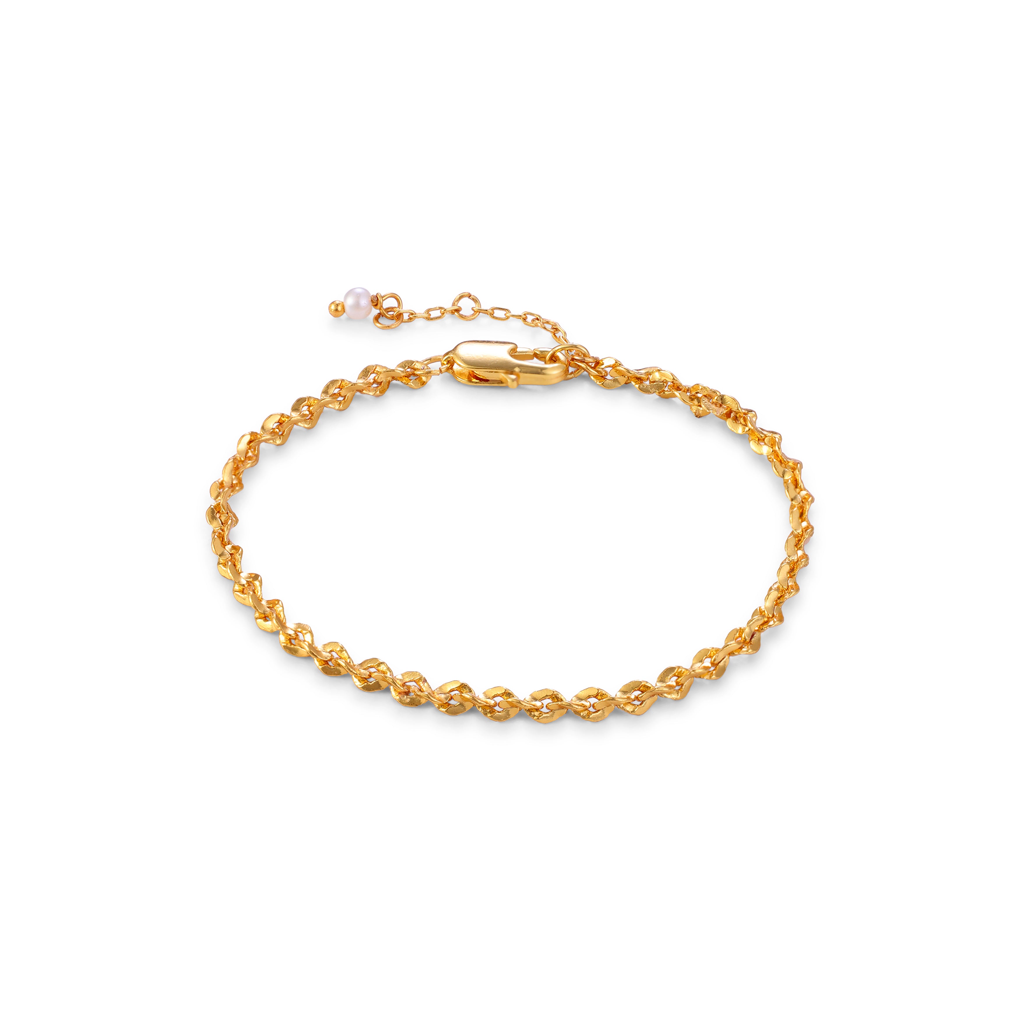 Shimmer Link Bracelet — 14K gold-plated recycled brass bracelet by Sucra