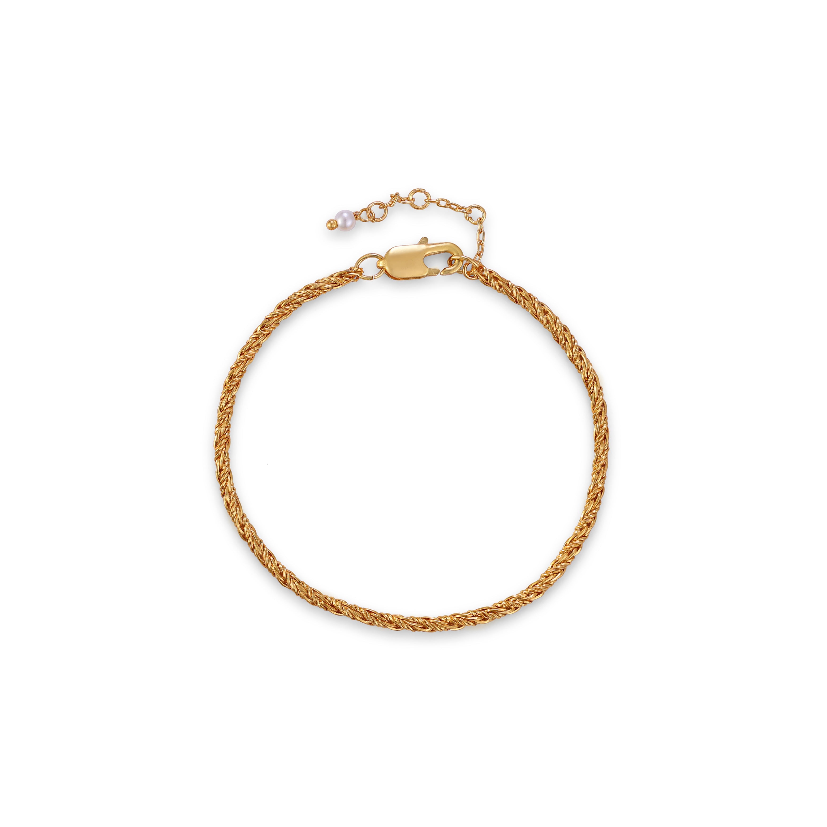 The Woven Chain Set - gold woven link bracelet by Sucra
