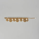 Aurelia Coin Pearl Bracelet - gold coin and pearl charm bracelet by Sucra