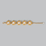 Sunlit Bloom Bracelet - gold bracelet with pearl centre floral charms by Sucra