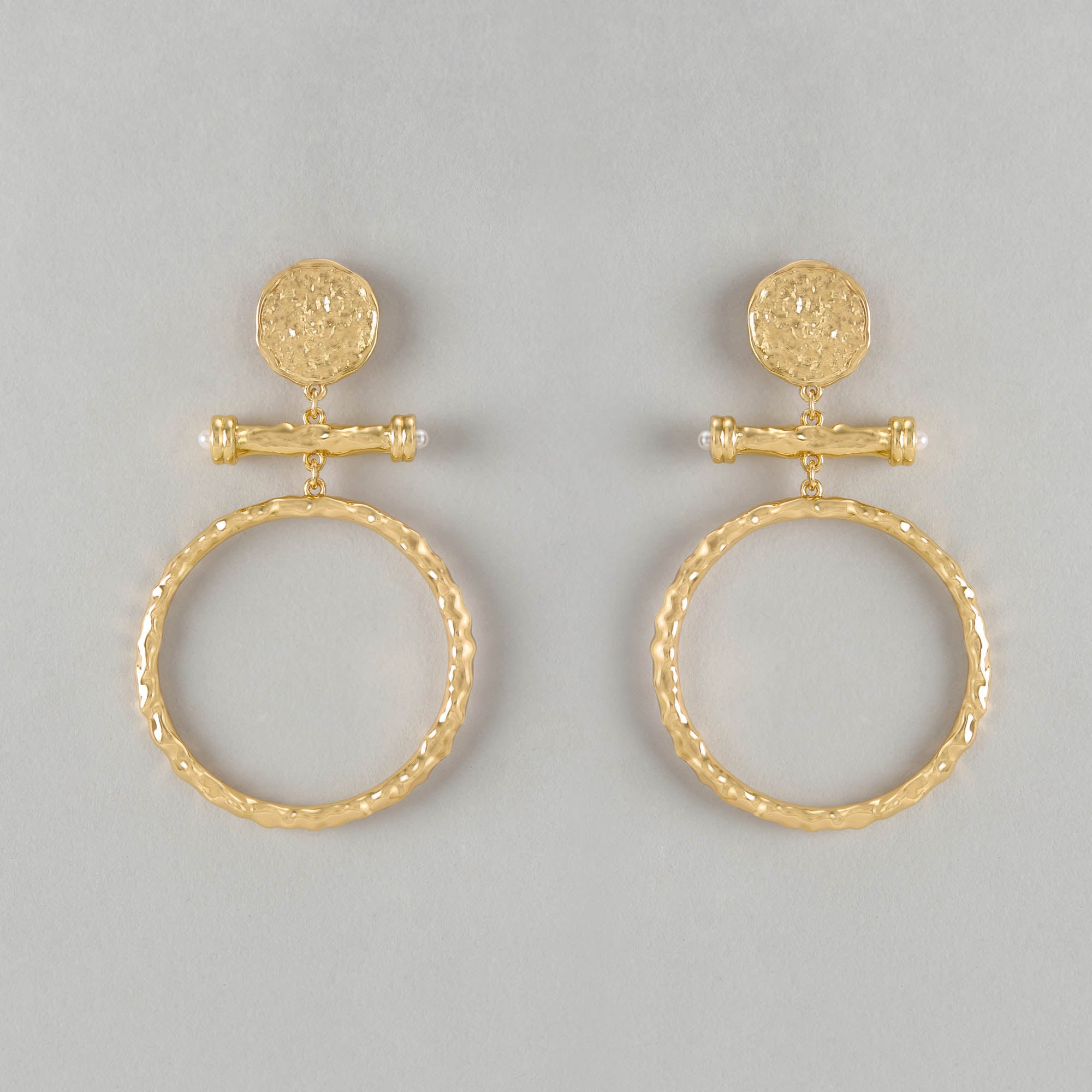 Golden Orbit Statement Earrings