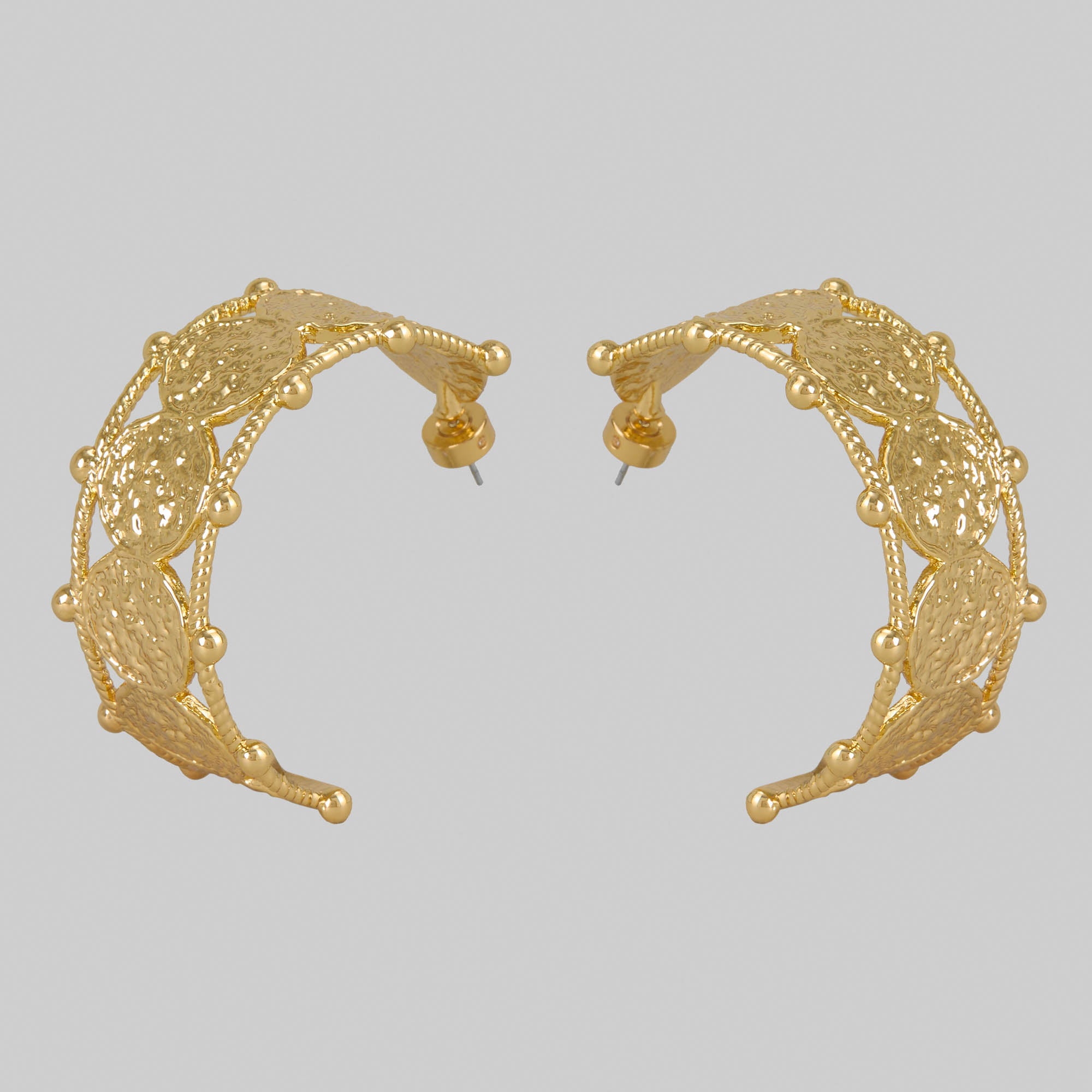 Regal Coin Hoop Earrings