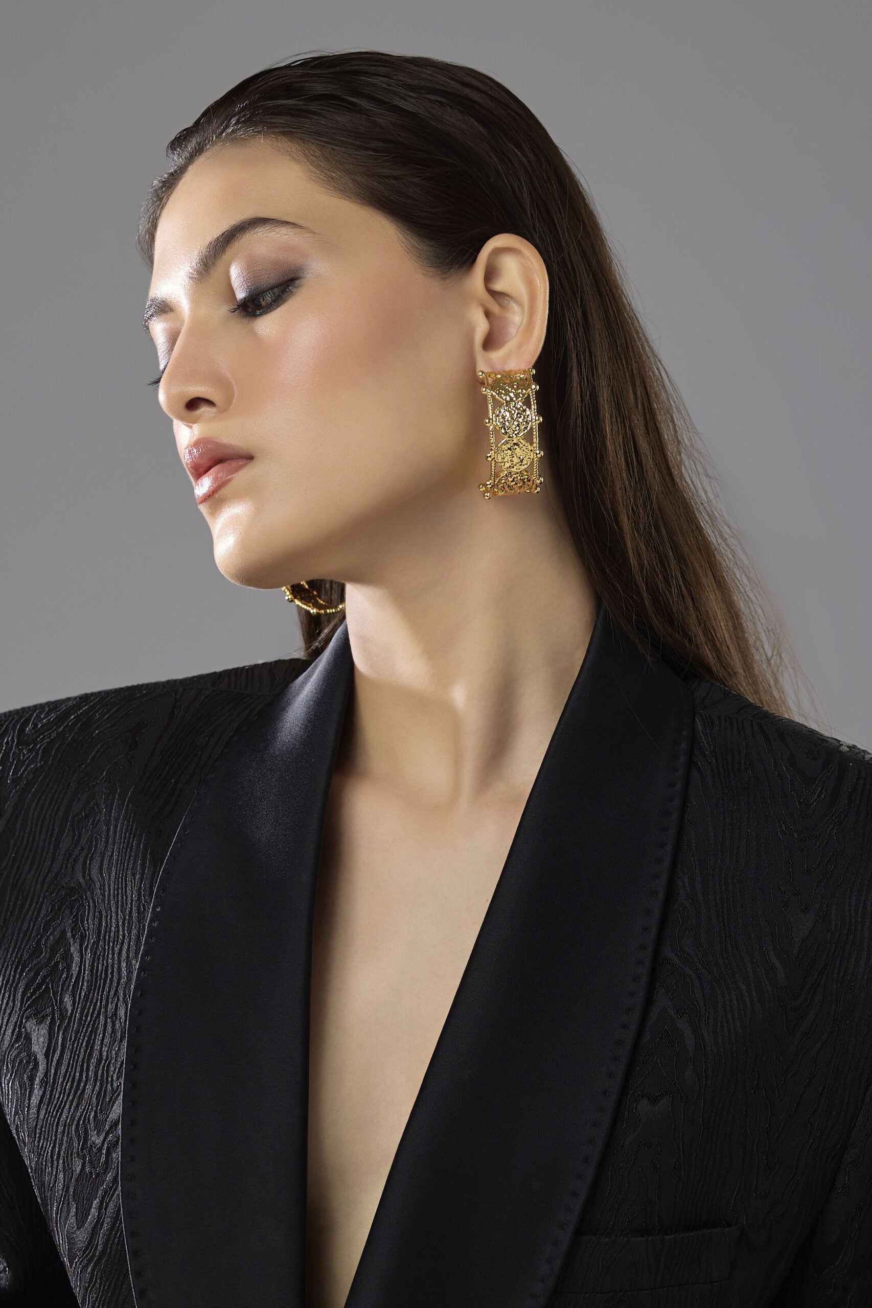 Regal Coin Hoop Earrings