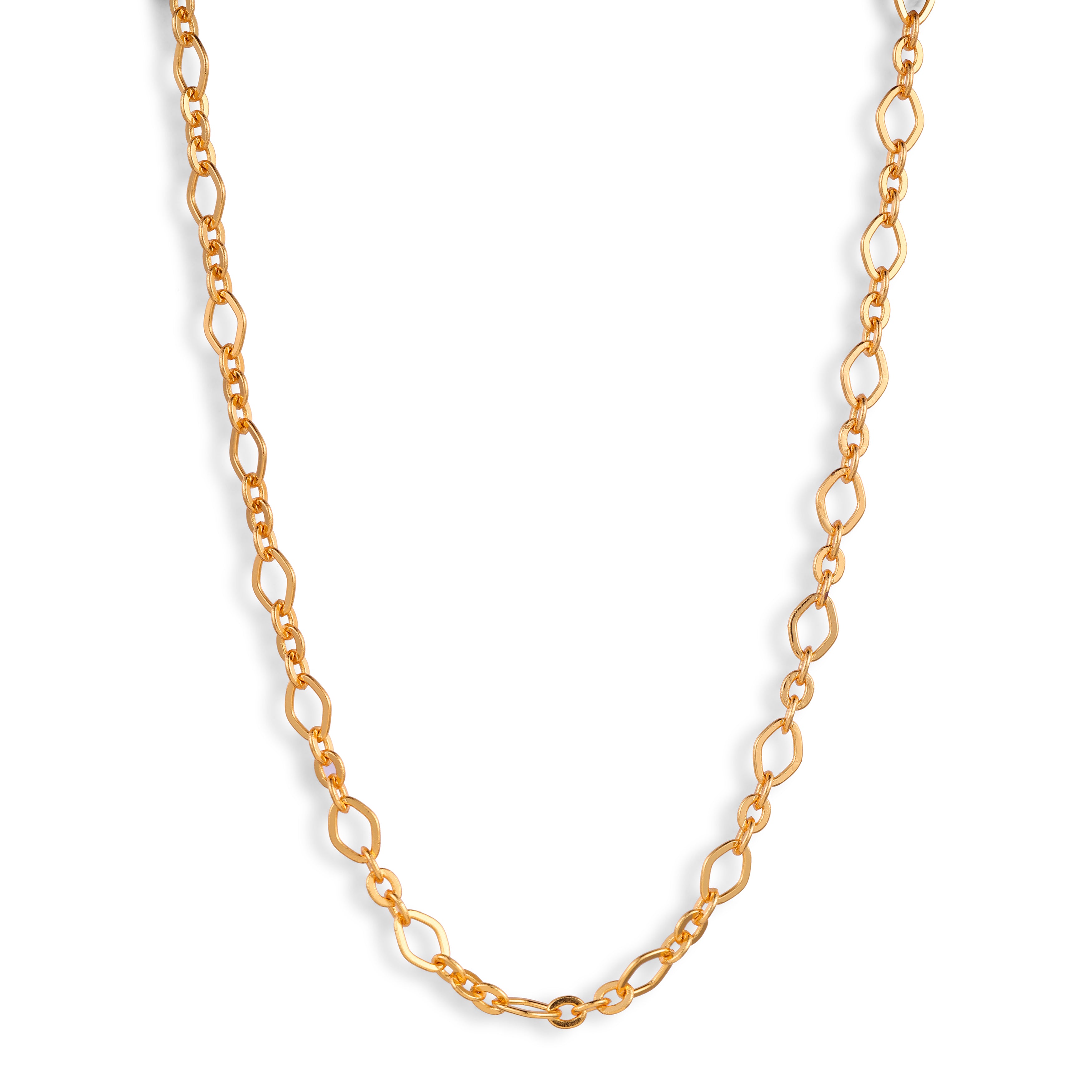 Bold Oval Link Necklace — 14K gold-plated recycled brass necklace by Sucra