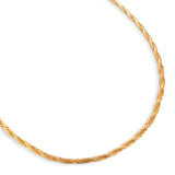 Rope Twist Necklace - gold rope twist necklace by Sucra