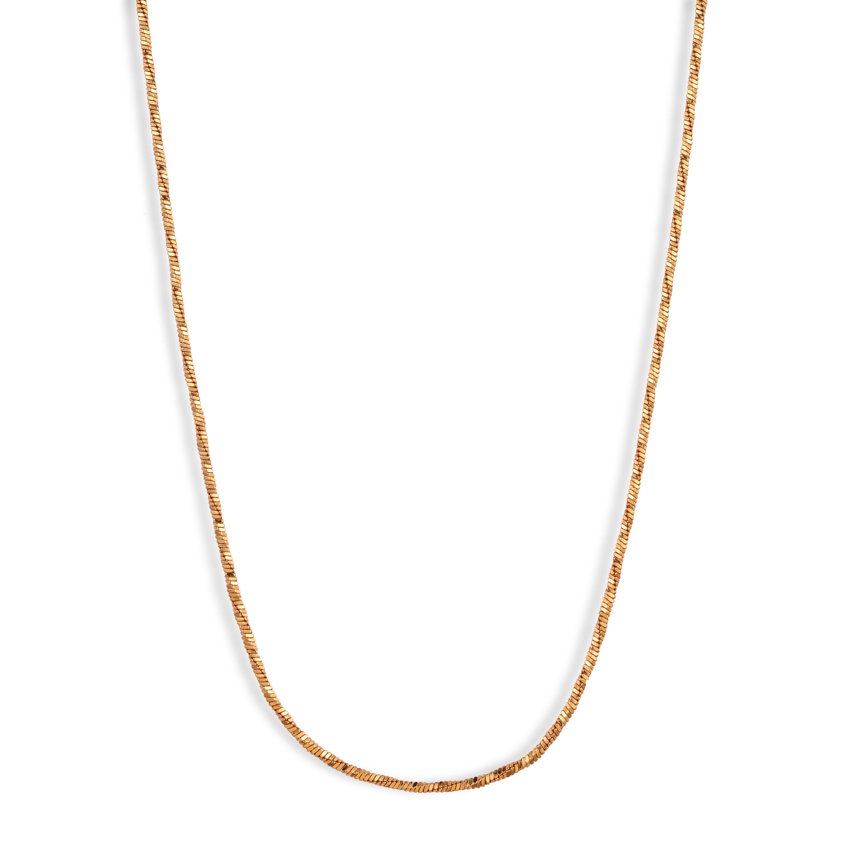Twist Snake Necklace — 14K gold-plated recycled brass necklace by Sucra