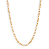 Textured Oval Link Necklace - gold textured oval link necklace by Sucra