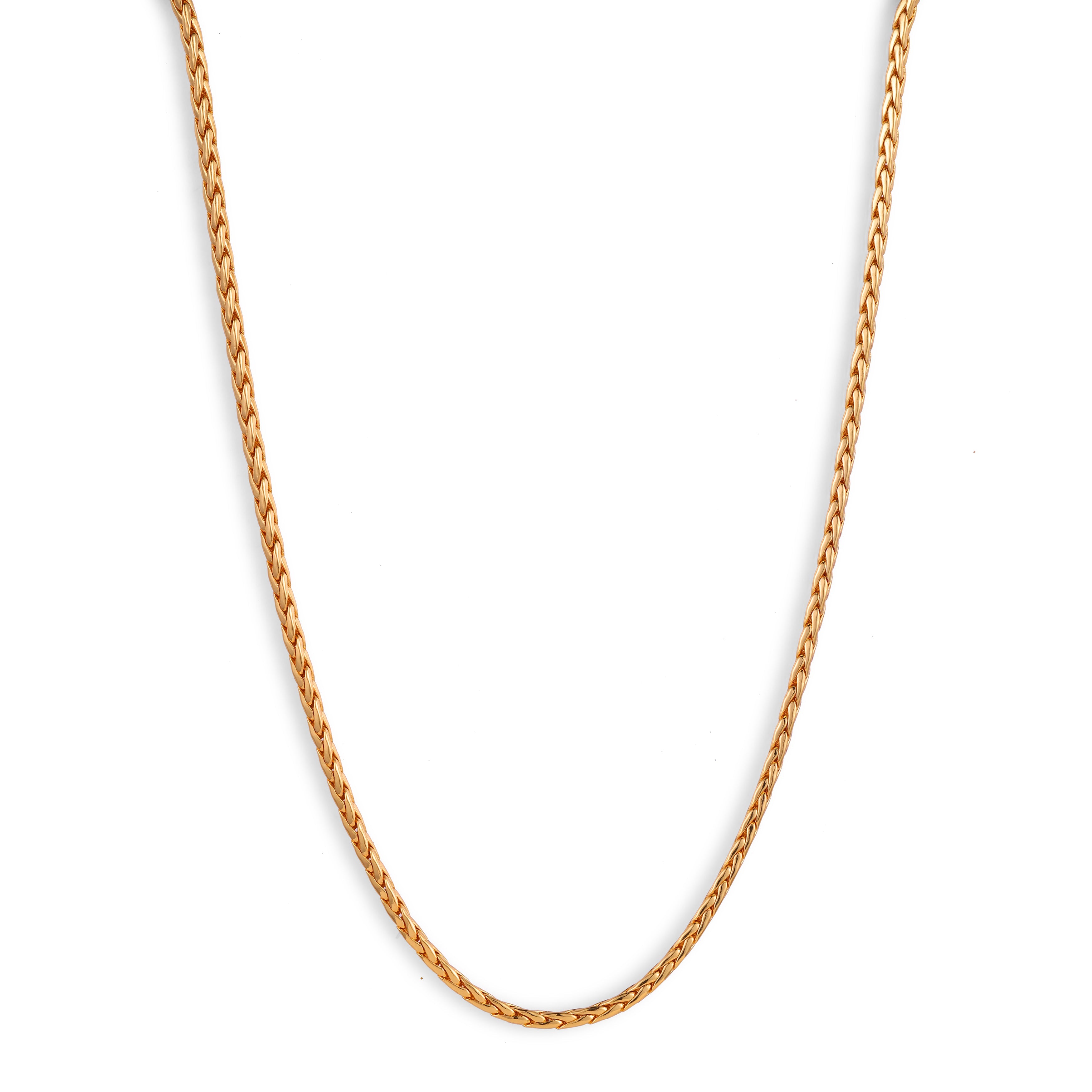 The Wheat Chain Set - gold wheat chain necklace by Sucra