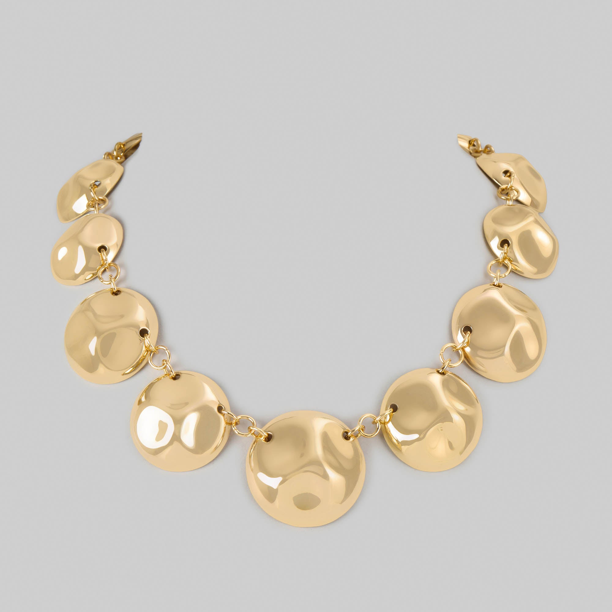 Golden Aura Disc Necklace