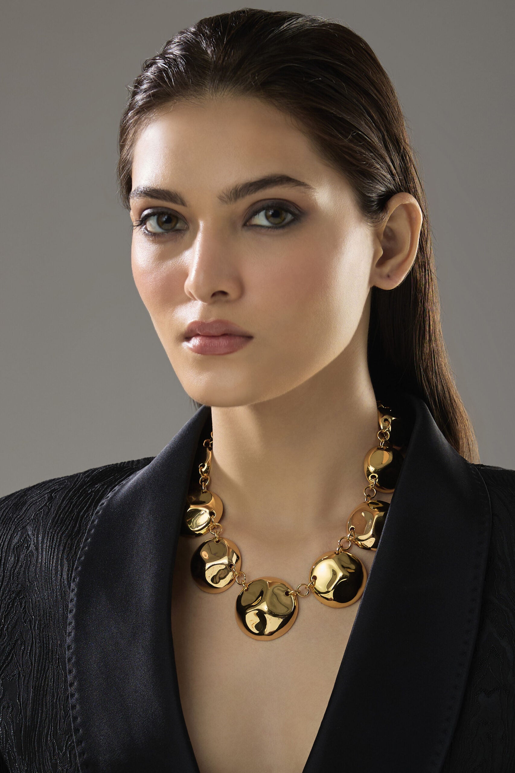 Golden Aura Disc Necklace