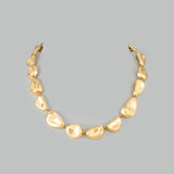 Pebble Luxe Necklace - gold molten pebble necklace by Sucra