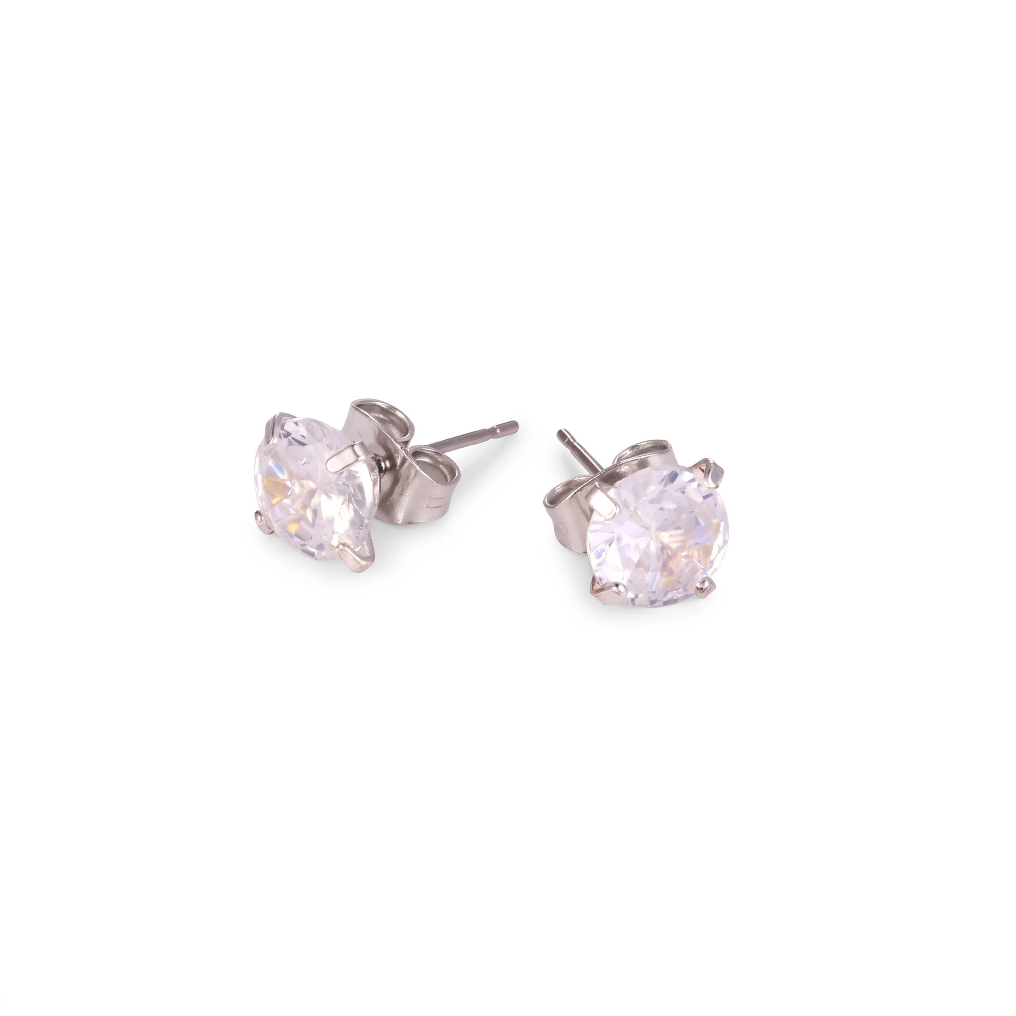 Facet Duo Studs - gold CZ stud earrings by Sucra